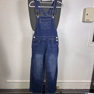 Levi’s Girls Blue Shoecut Denim Overalls Stretch Size 14 Regular